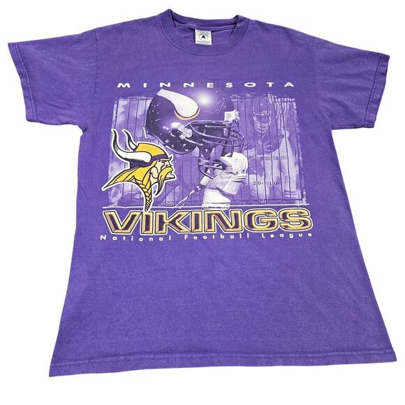 Minnesota Vikings Y2K Tshirt Medium Purple Graphic Tee Vintage Delta Heavyweight - Picture 1 of 6
